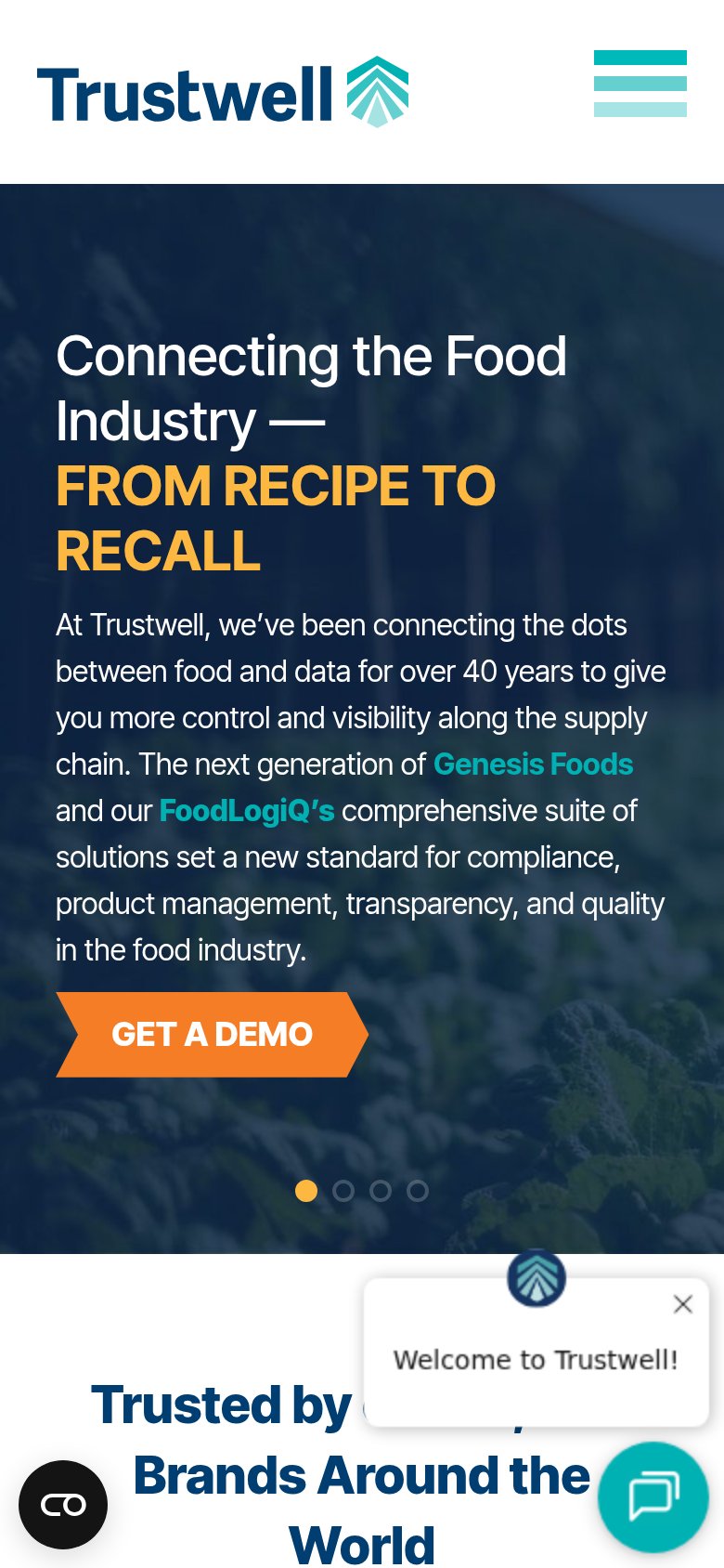 Trustwell (FoodLogiQ) mobile capture for Mobile web