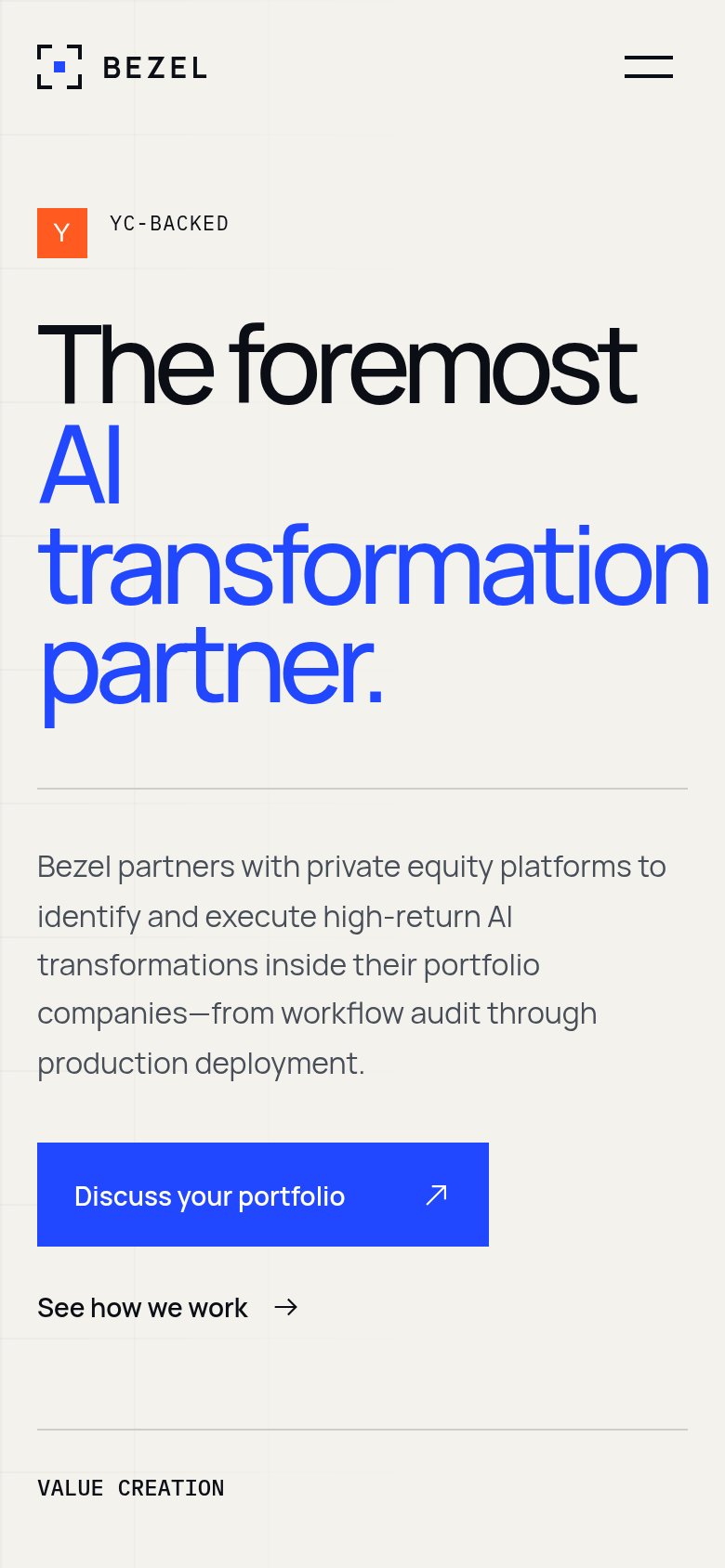 Bezel mobile capture for Mobile web