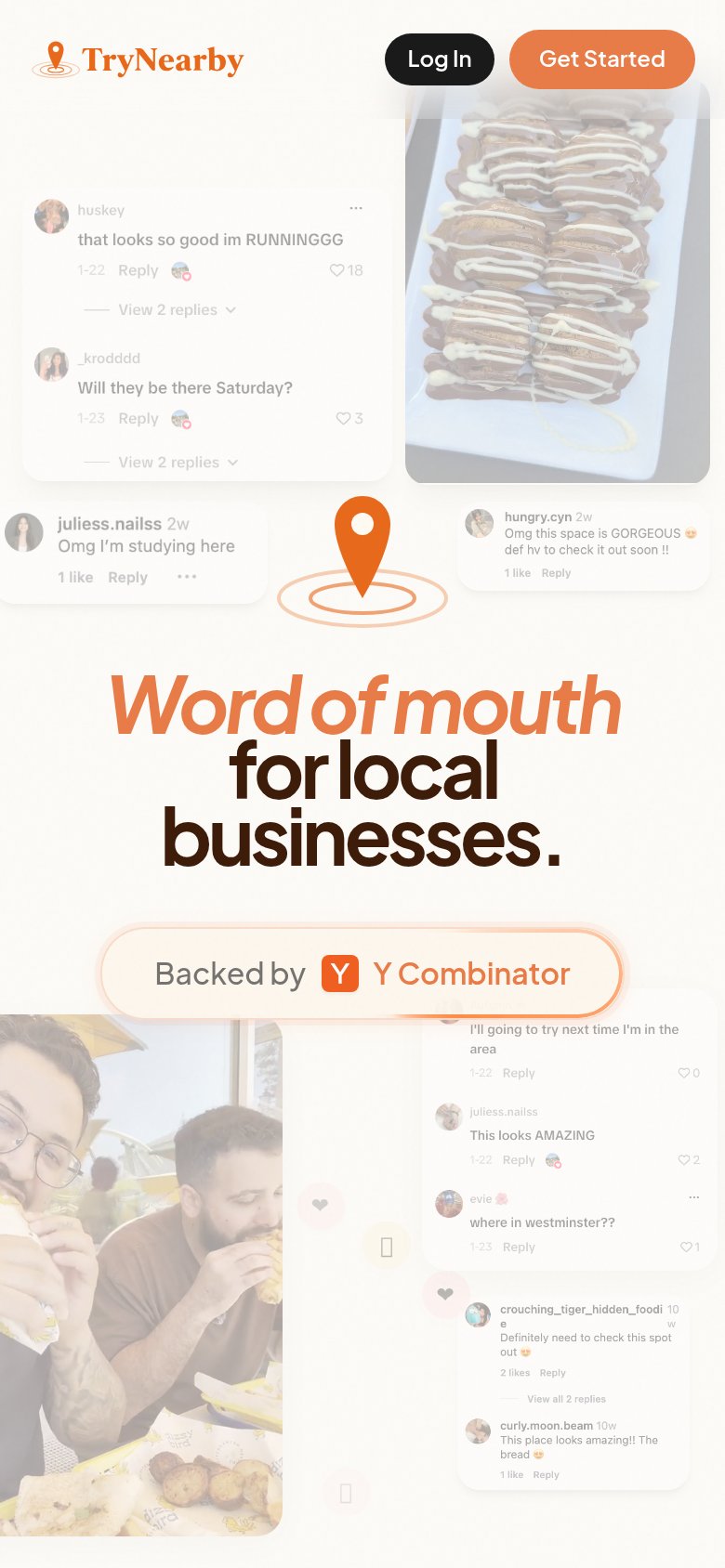 TryNearby mobile capture for Mobile web
