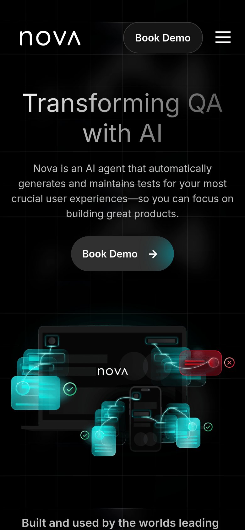 Nova (Nova Systems / trynova.ai) mobile capture for Mobile web
