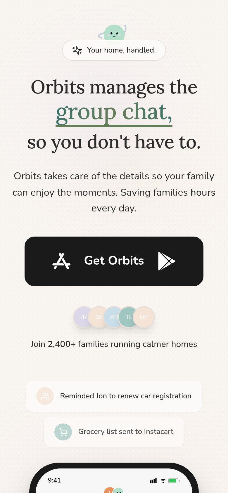 Orbits mobile capture for Mobile web