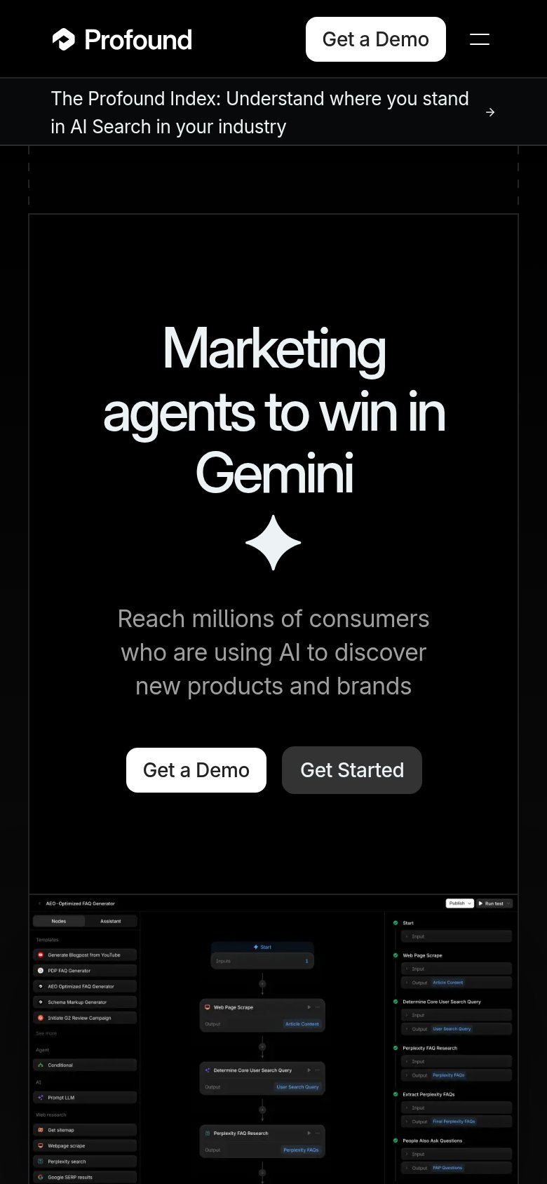Profound mobile capture for Mobile web