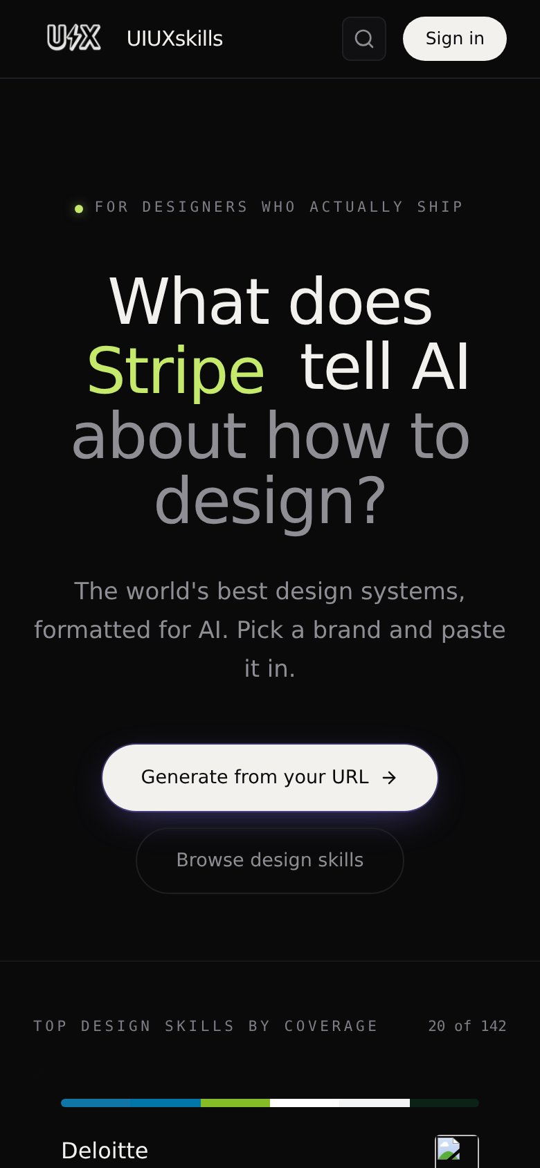 uiuxskills.com mobile capture for Mobile web