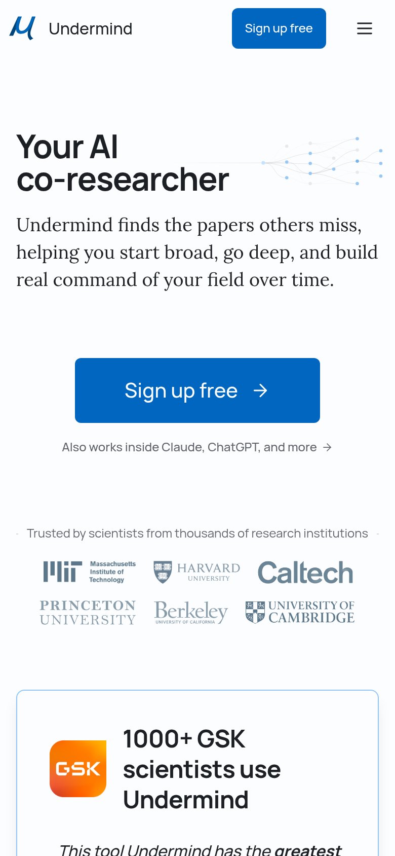 Undermind mobile capture for Mobile web