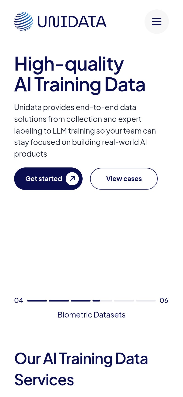 Unidata mobile capture for Mobile web