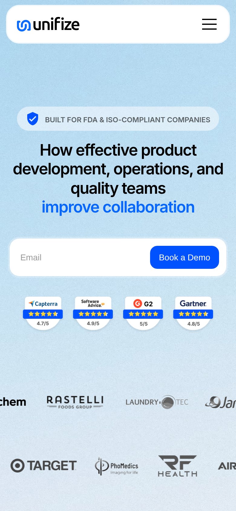 Unifize mobile capture for Mobile web