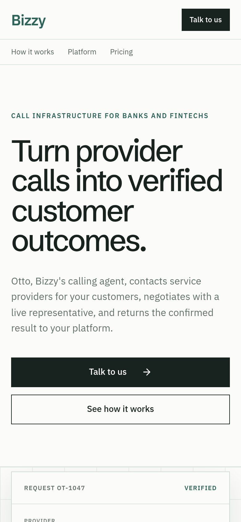 Bizzy AI mobile capture for Mobile web