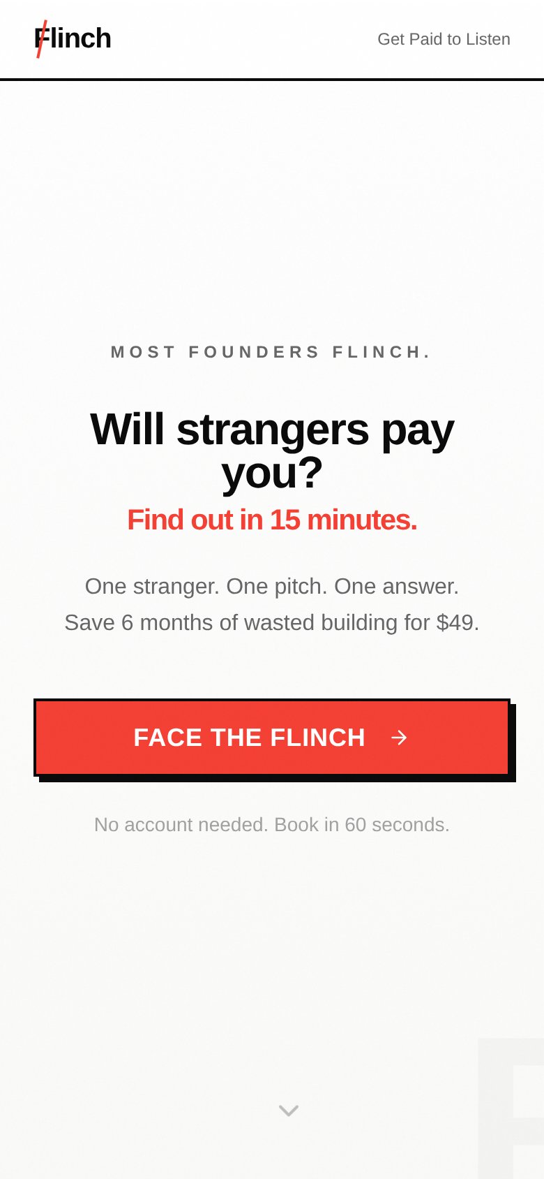 useflinch.com mobile capture for Mobile web