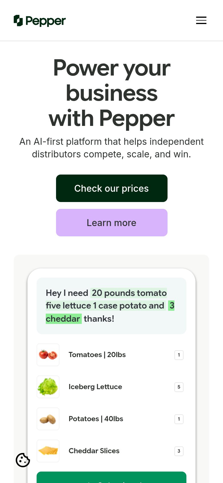 Pepper mobile capture for Mobile web