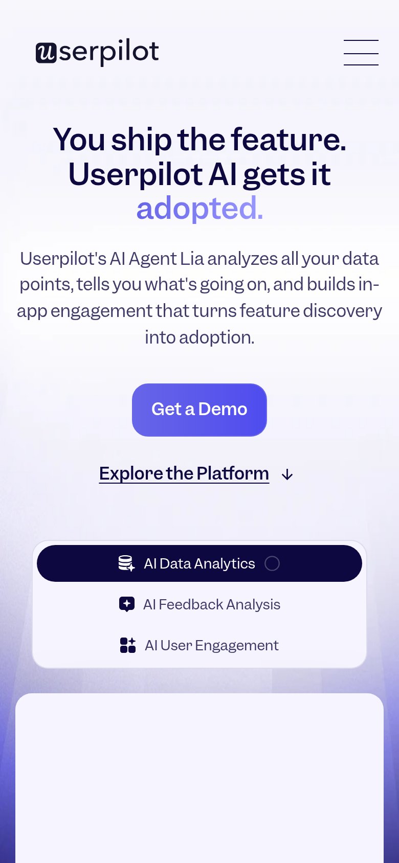 Userpilot mobile capture for Mobile web
