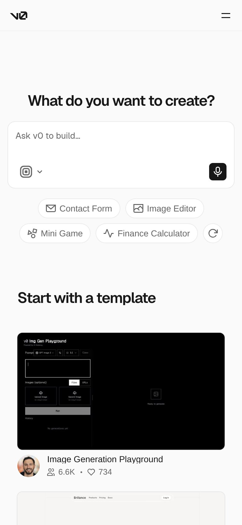 v0 mobile capture for Mobile web