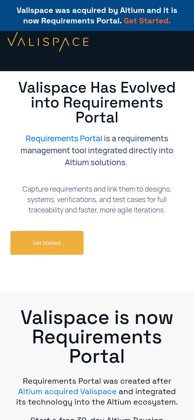 Valispace mobile capture for Mobile web
