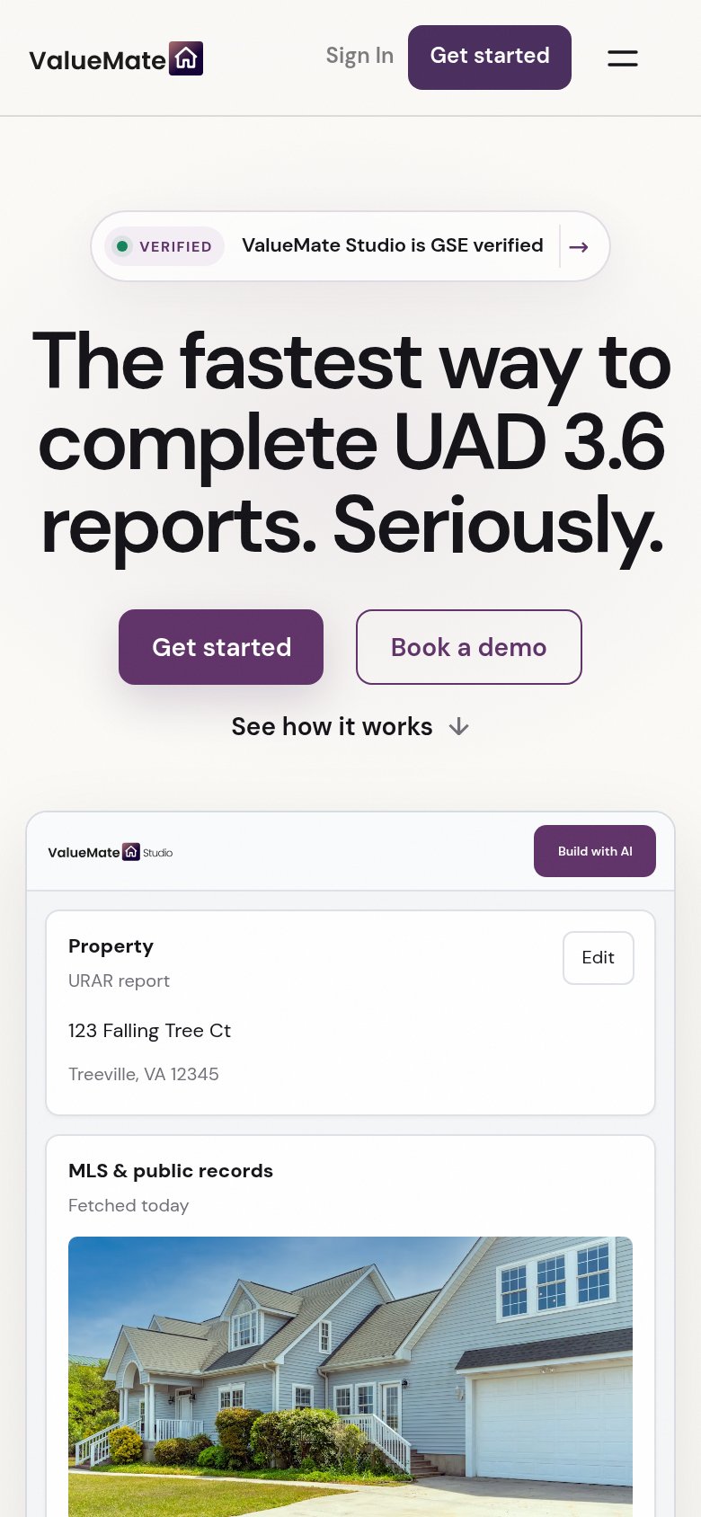 ValueMate mobile capture for Mobile web