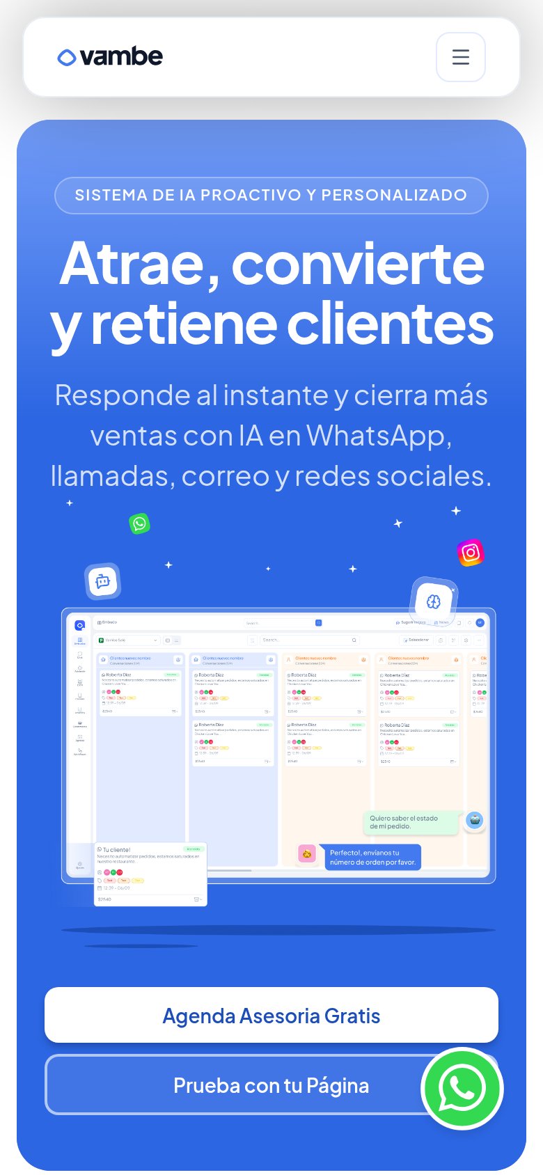 Vambe mobile capture for Mobile web