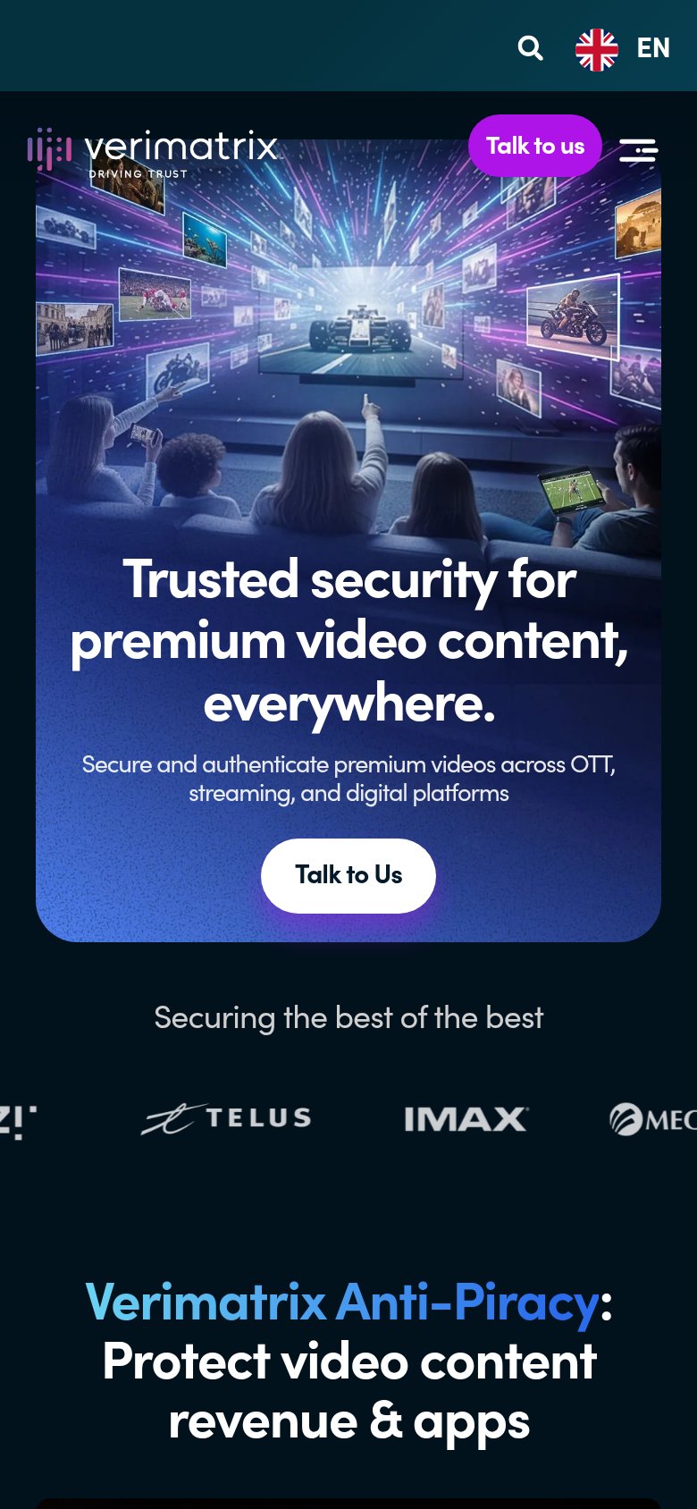Verimatrix XTD mobile capture for Mobile web