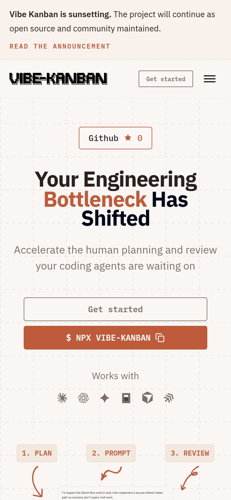 Vibe Kanban mobile capture for Mobile web