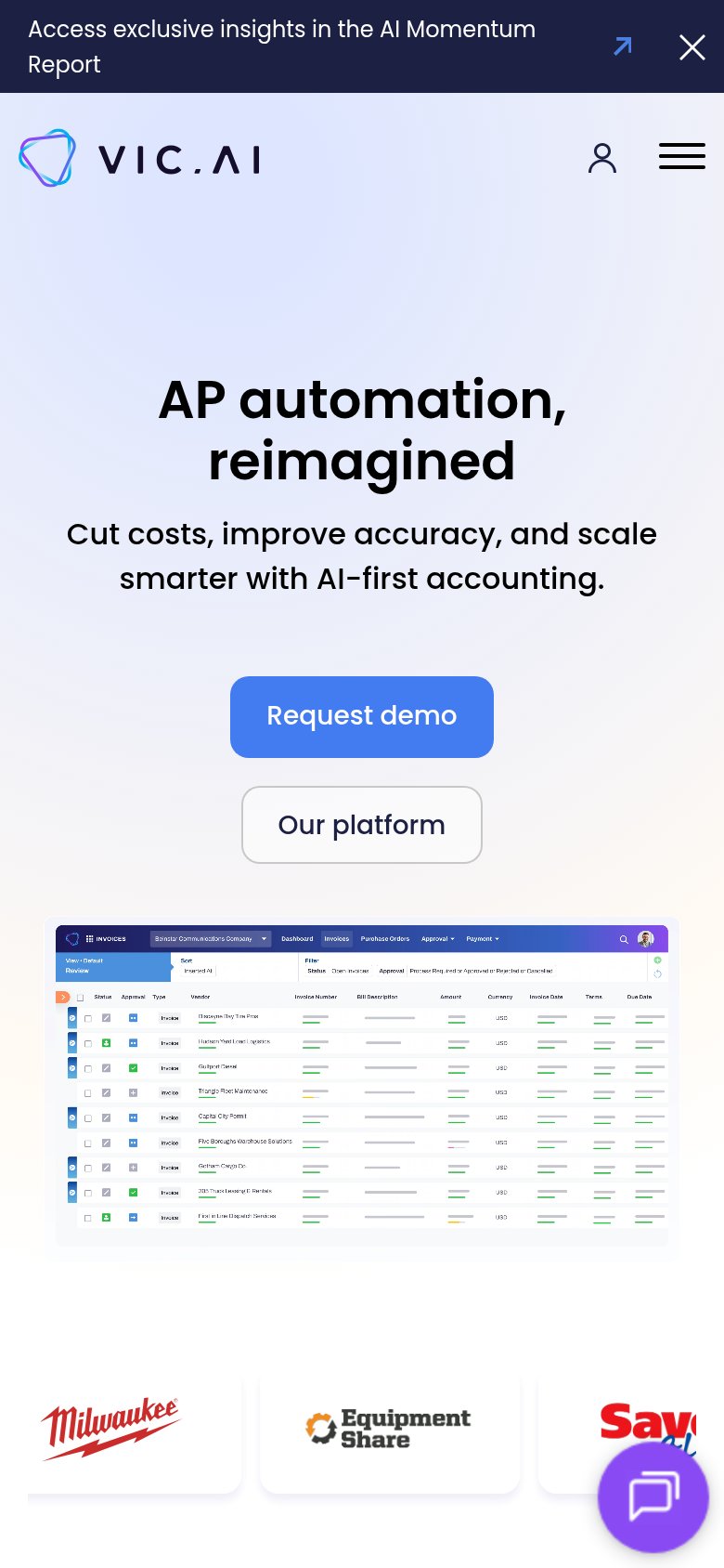 Vic.ai mobile capture for Mobile web