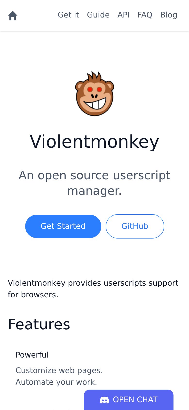 Violentmonkey mobile capture for Mobile web