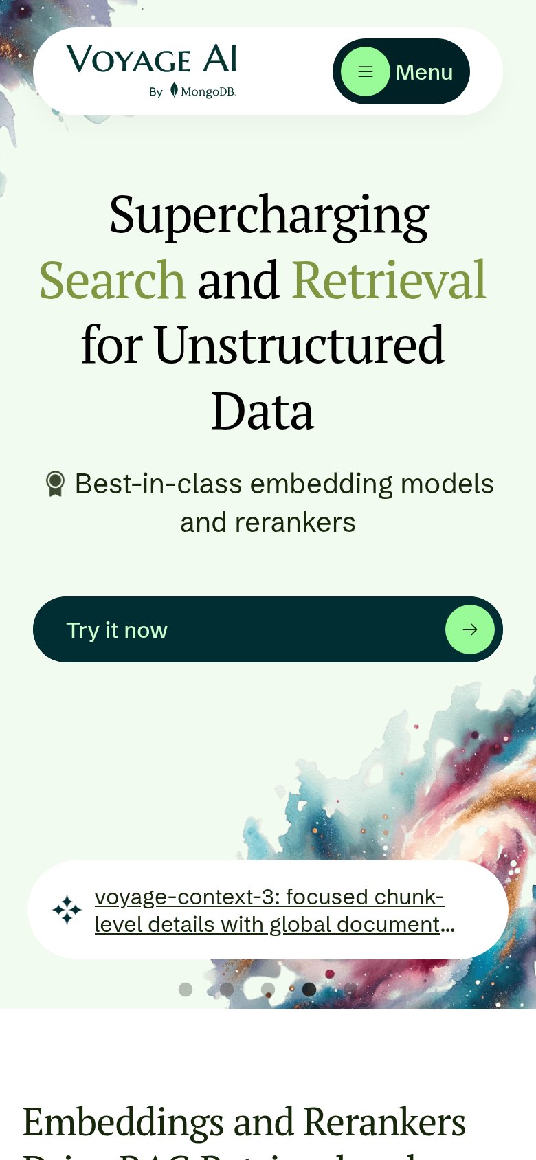 Voyage AI mobile capture for Mobile web
