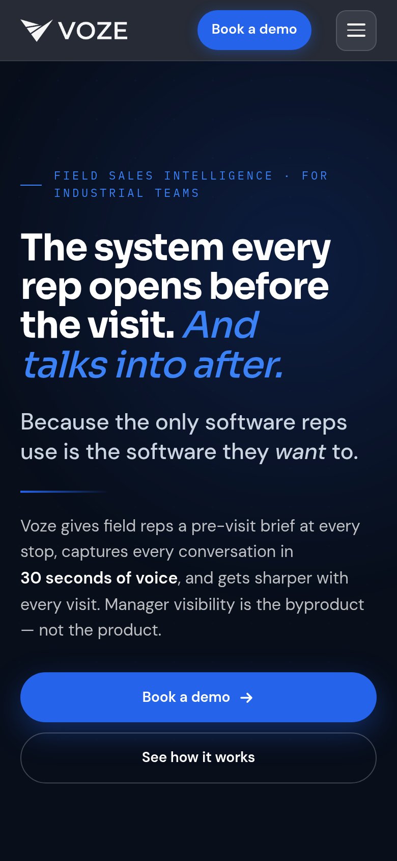Voze mobile capture for Mobile web
