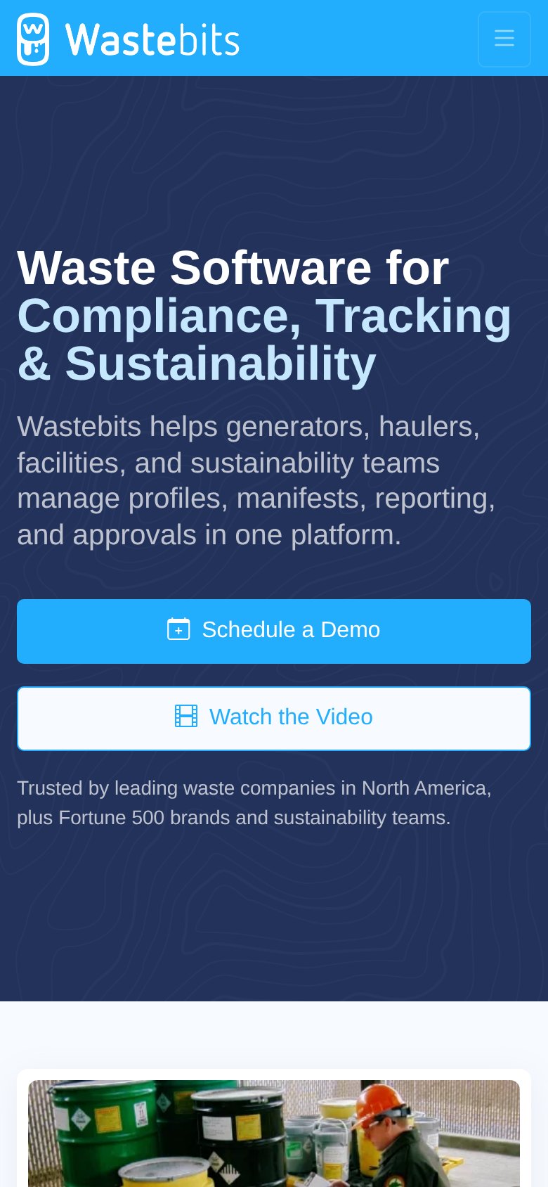Wastebits mobile capture for Mobile web