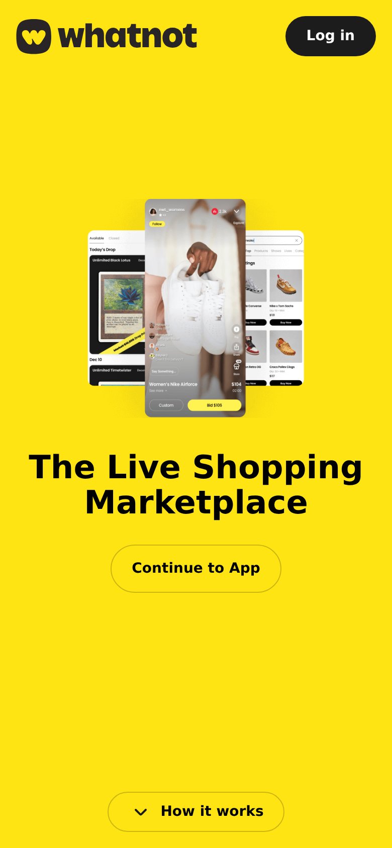 Whatnot mobile capture for Mobile web