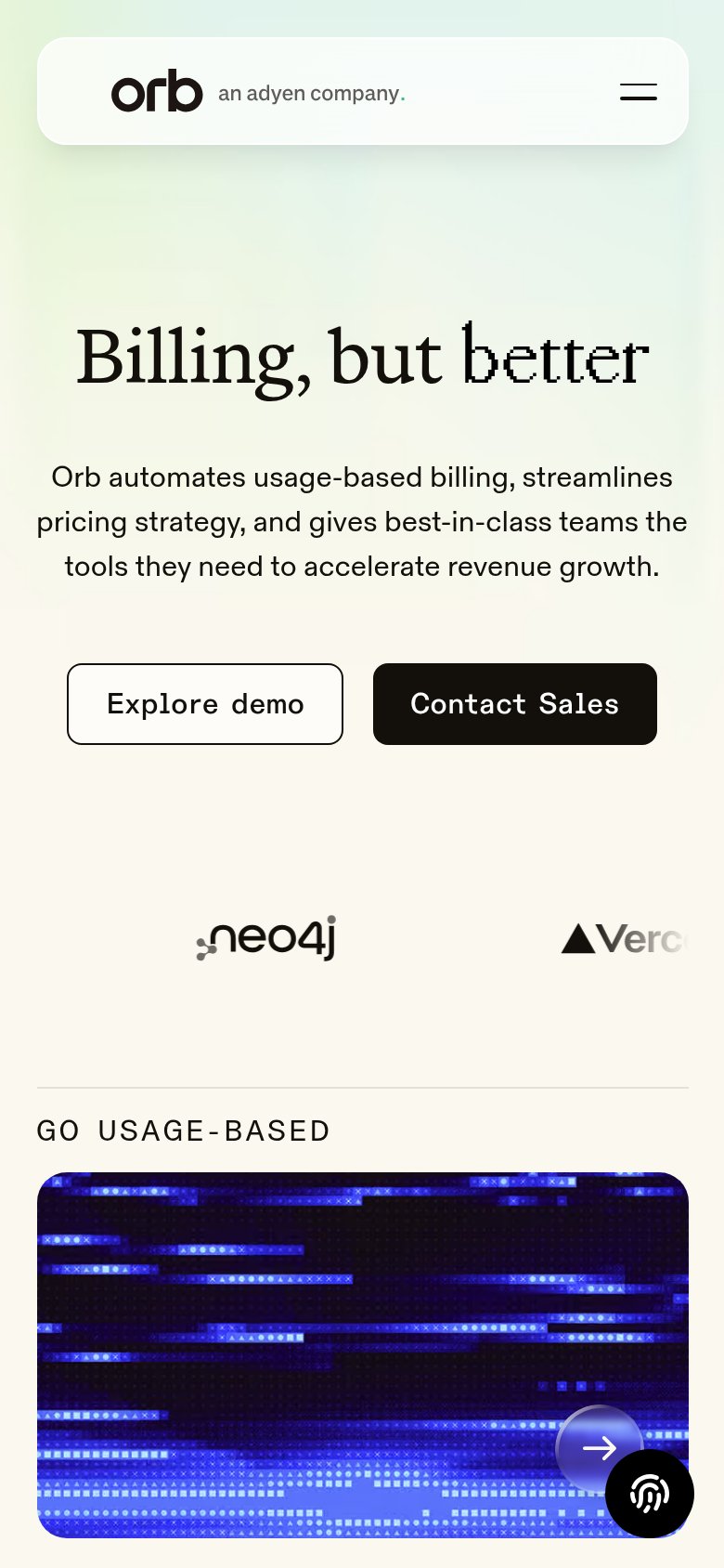 Orb mobile capture for Mobile web