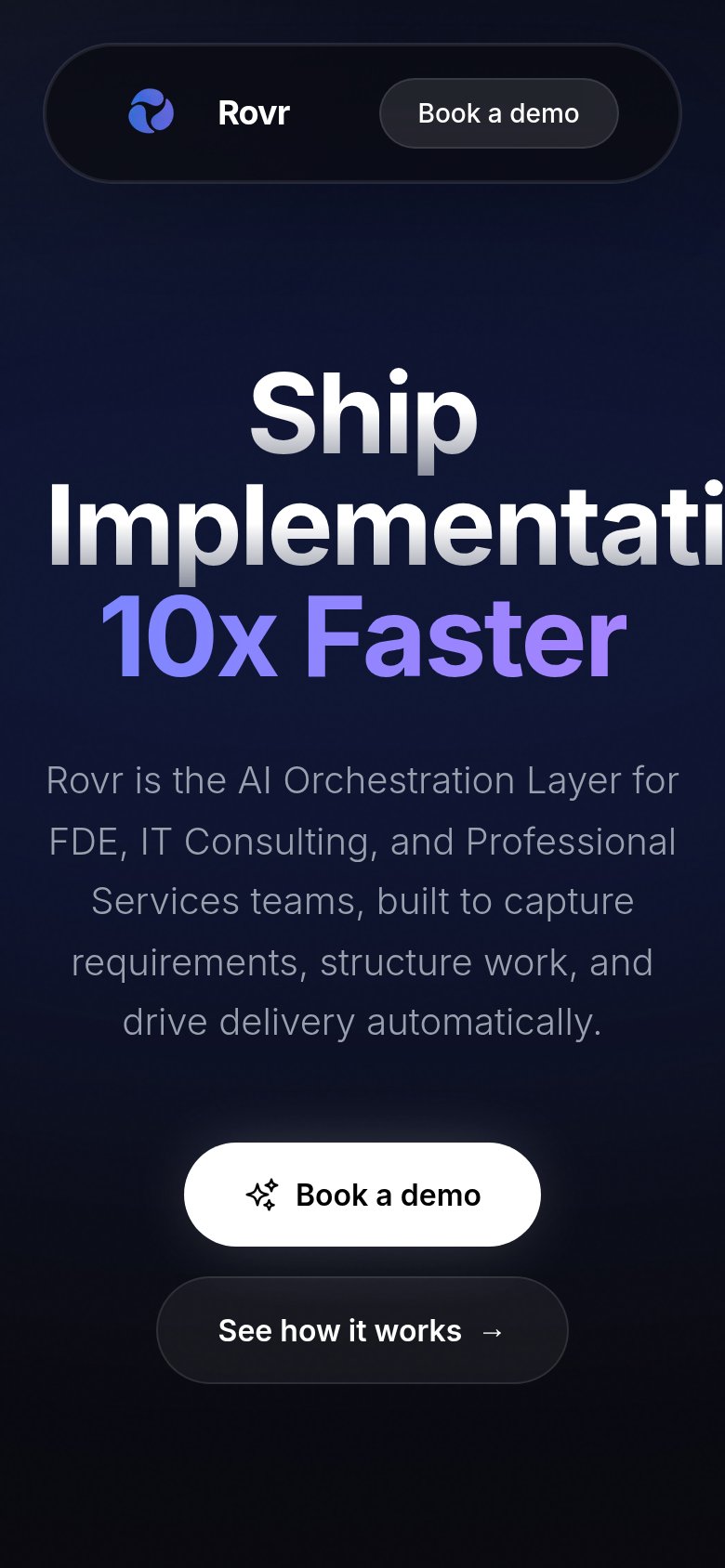 Rovr mobile capture for Mobile web