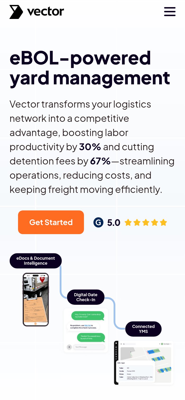 Vector (Vector.ai / VectorGlobal — trade compliance) mobile capture for Mobile web