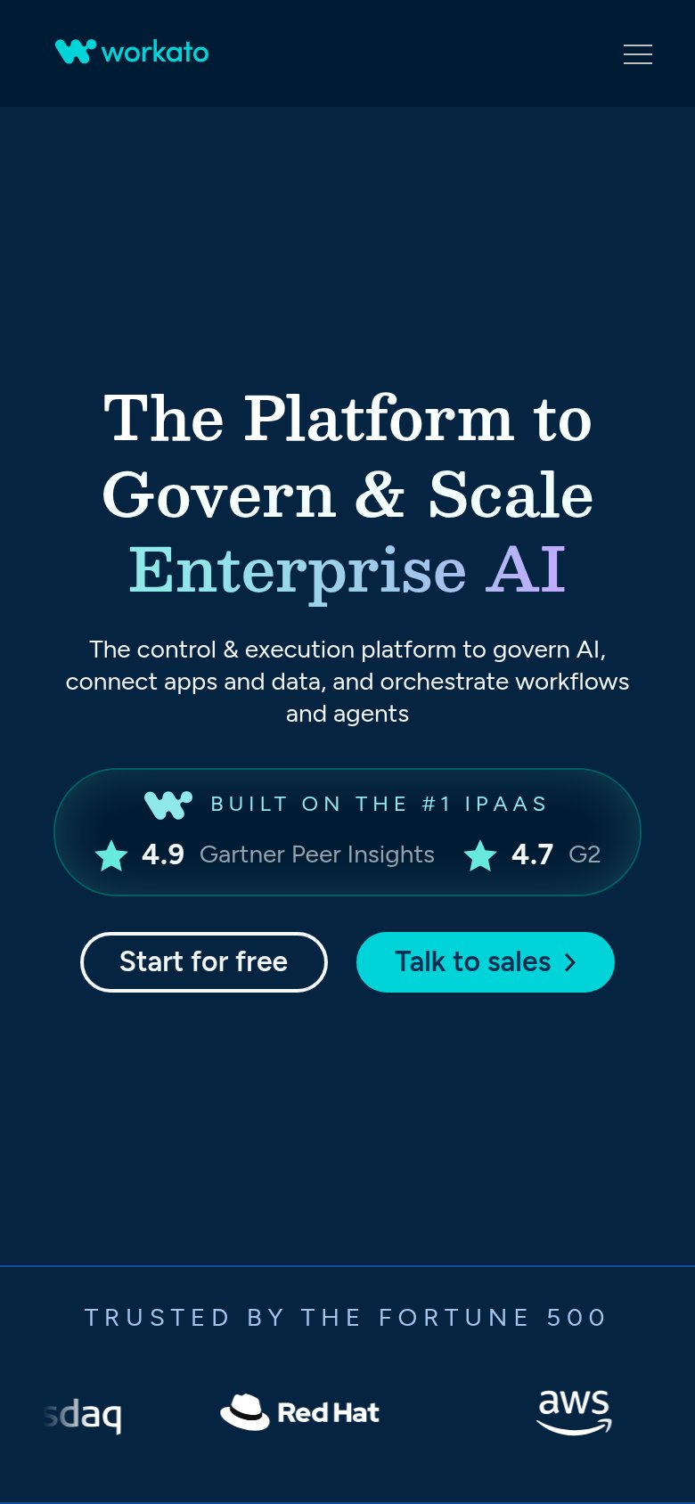 Workato mobile capture for Mobile web