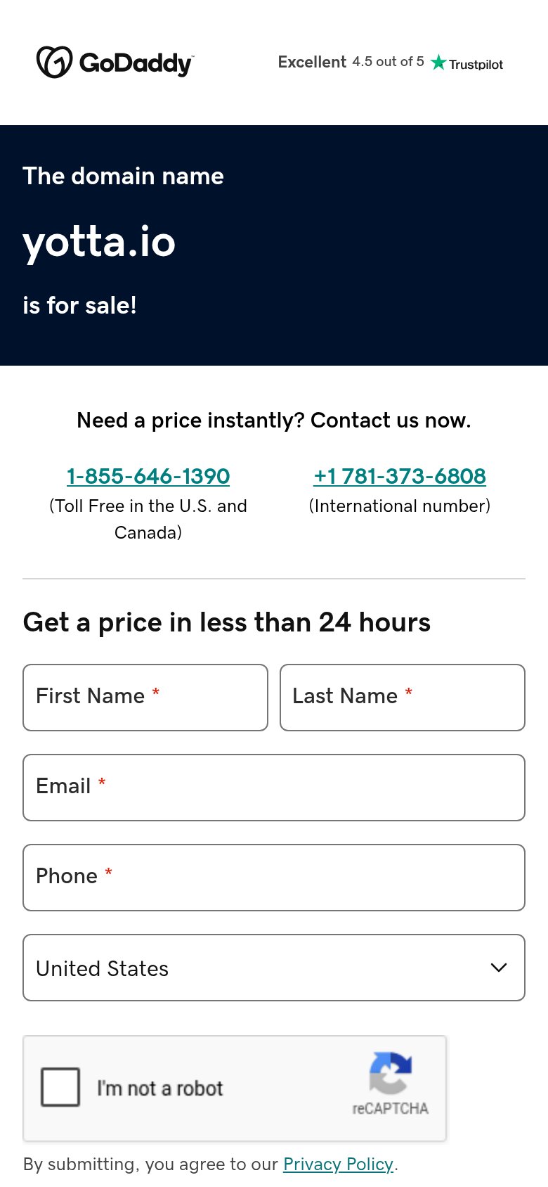 Yotta (Sensorpool) mobile capture for Mobile web
