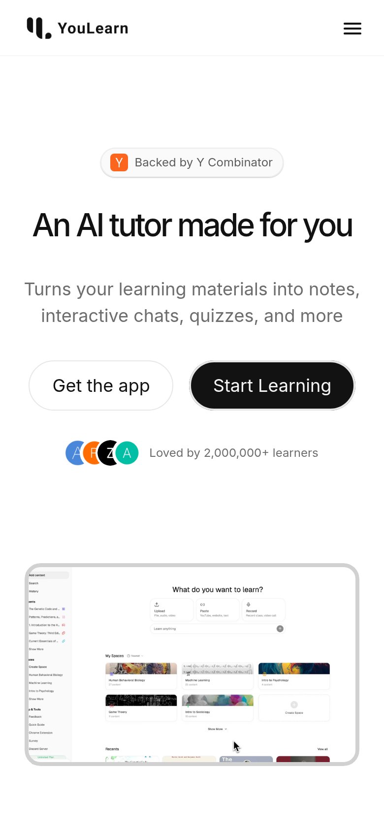 YouLearn mobile capture for Mobile web