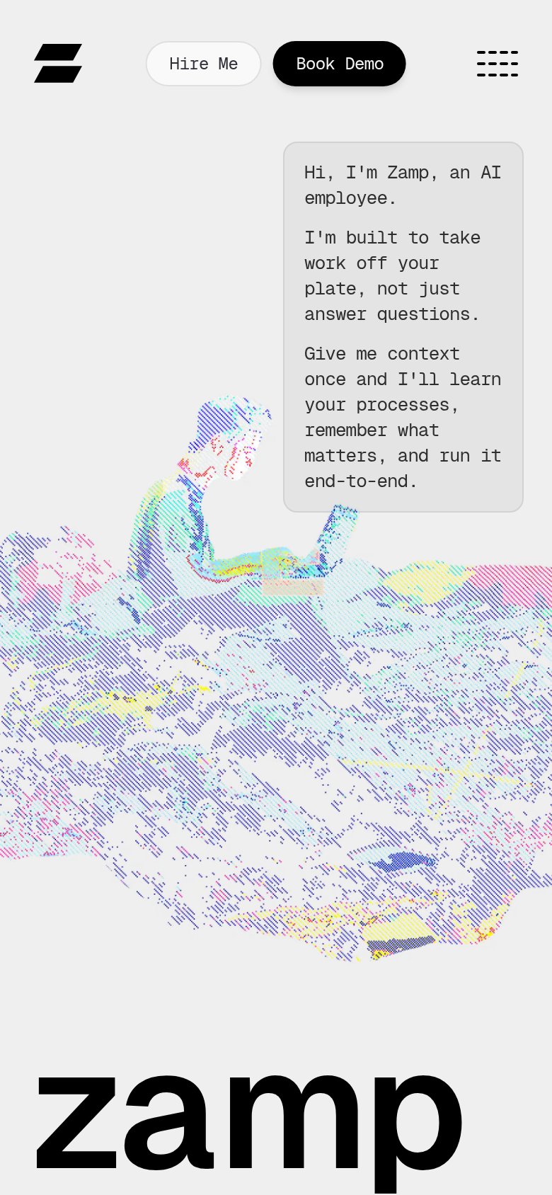 Zamp mobile capture for Mobile web