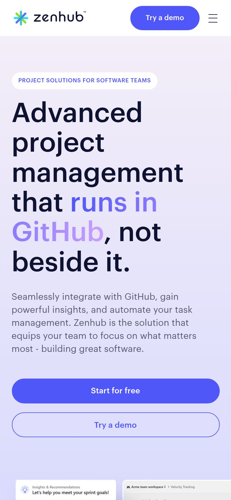 Zenhub AI mobile capture for Mobile web
