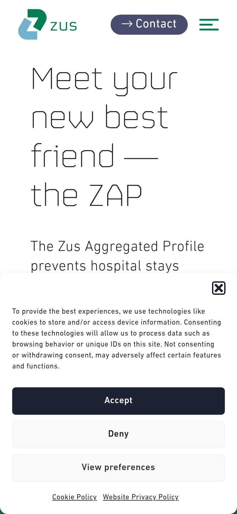 Zus Health mobile capture for Mobile web